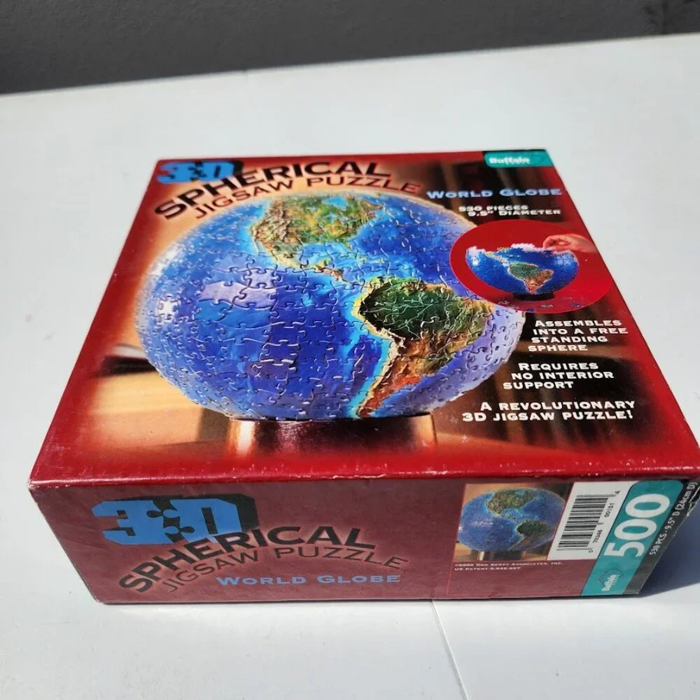 3D Spherical Puzzle World Globe 9.5